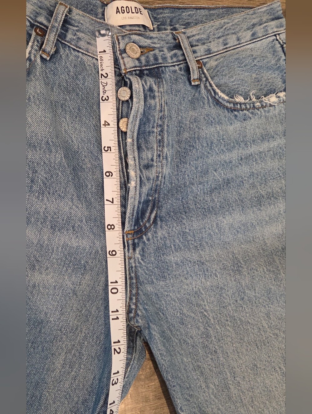 Agolde Classic High-Rise Straight Leg Women’s Jeans - Light Blue - Picture 14 of 15